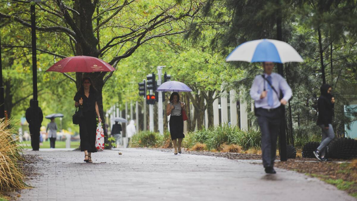 Canberra is set for more wet weather this week. Picture: Dion Georgopoulos
