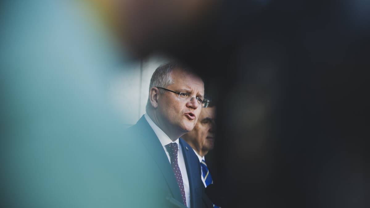 Prime Minister Scott Morrison comes from a variety of institutions known for what you might call bubble-think. Picture: Dion Georgopoulos