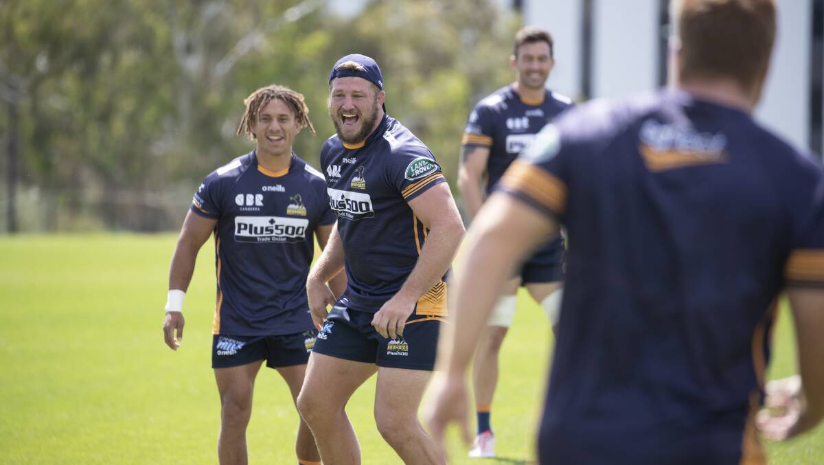 Brumbies prop James Slipper at training on Thursday. Picture: Sitthixay Ditthavong