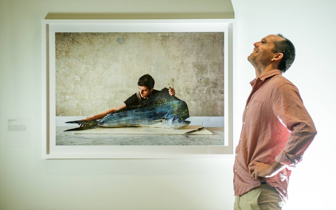 2020 National Photographic Portrait Prize winner Rob Palmer, right when it registered he'd won a lot of money along with the title. Picture: Karleen Minney