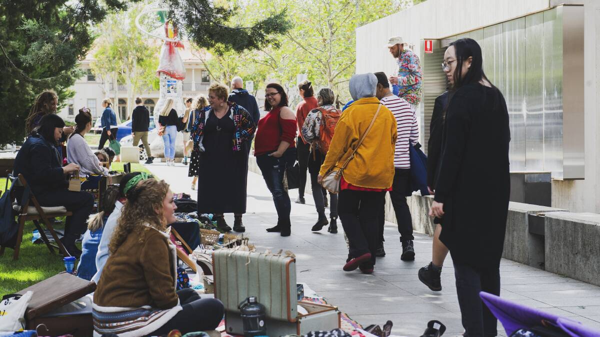 People gather at Art, Not Apart for one of Canberra's 'last hurrahs'. Picture: Dion Georgopoulos