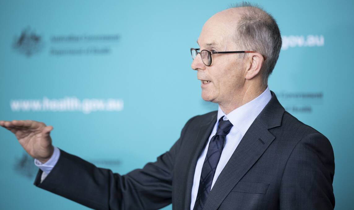 Deputy chief medical officer Paul Kelly addresses the media. Picture: Sitthixay Ditthavong