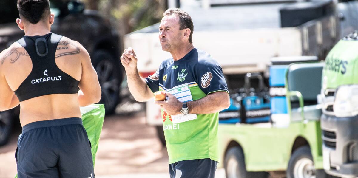 Ricky Stuart has been catching up with his players every week via Zoom calls. Picture: Karleen Minney