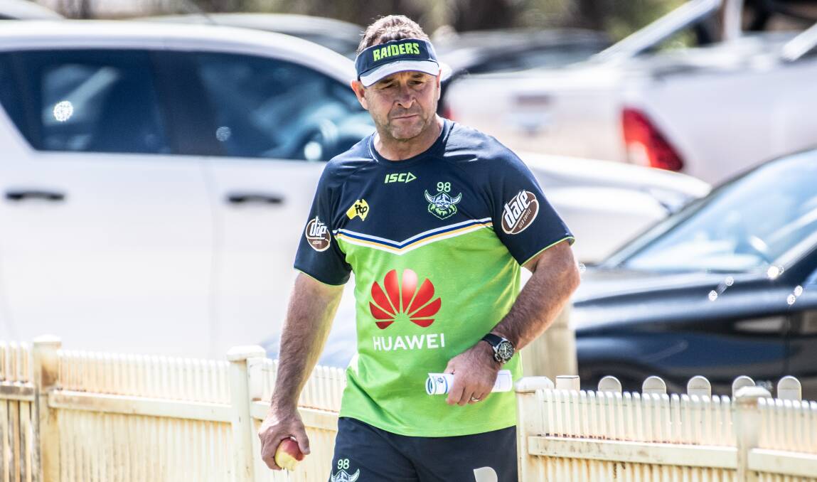 Raiders coach Ricky Stuart says the coronavirus pandemic is far bigger than rugby league. Picture: Karleen Minney