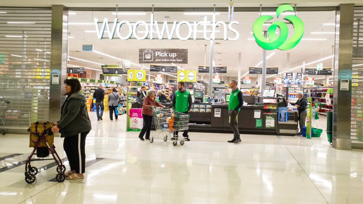 Deliveries to Woolworths supermarkets in Canberra are part of a complex cross-border trucking logistics operation affected by the lockdown. Picture: Karleen Minney
