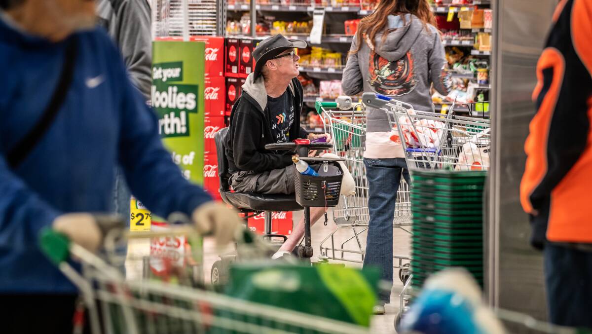 Canberran Kerry Kierit shopping on Tuesday morning. Picture: Karleen Minney