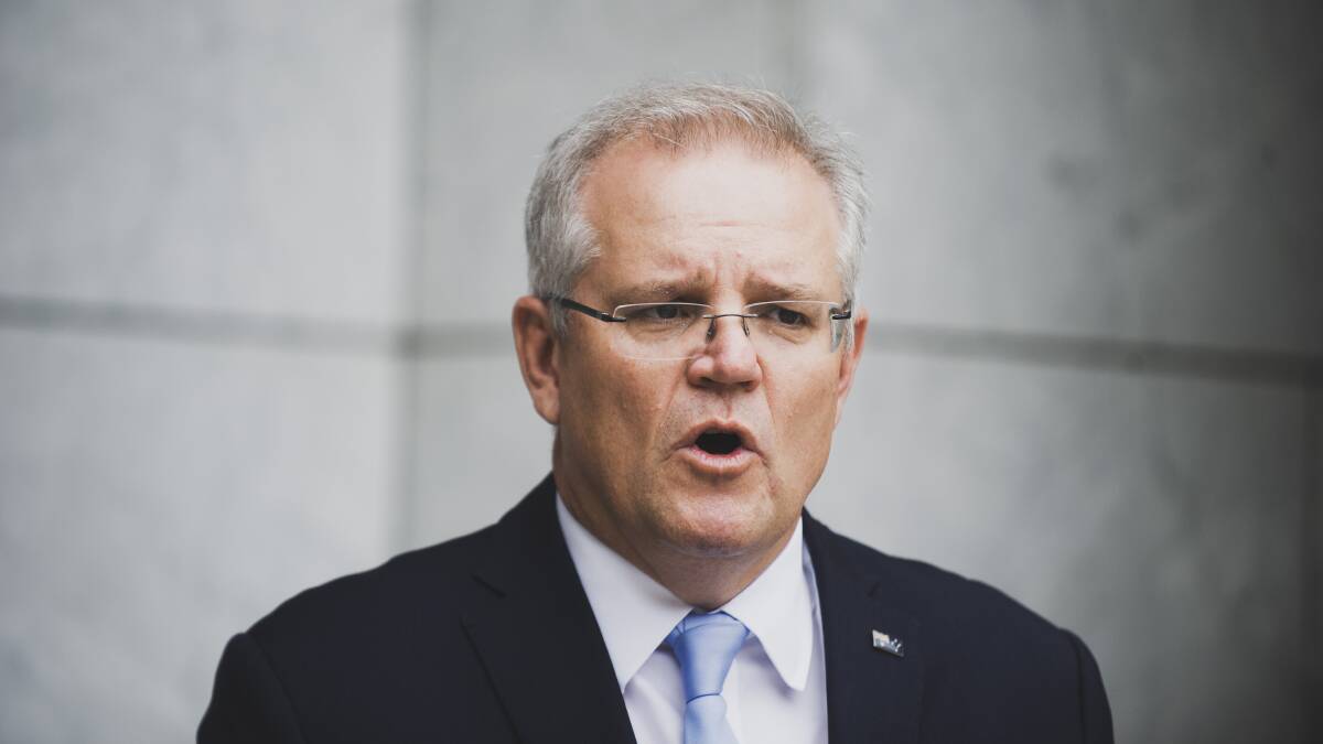 Prime Minister Scott Morrison has praised the work of public servants during the coronavirus pandemic. Picture: Dion Georgopoulos