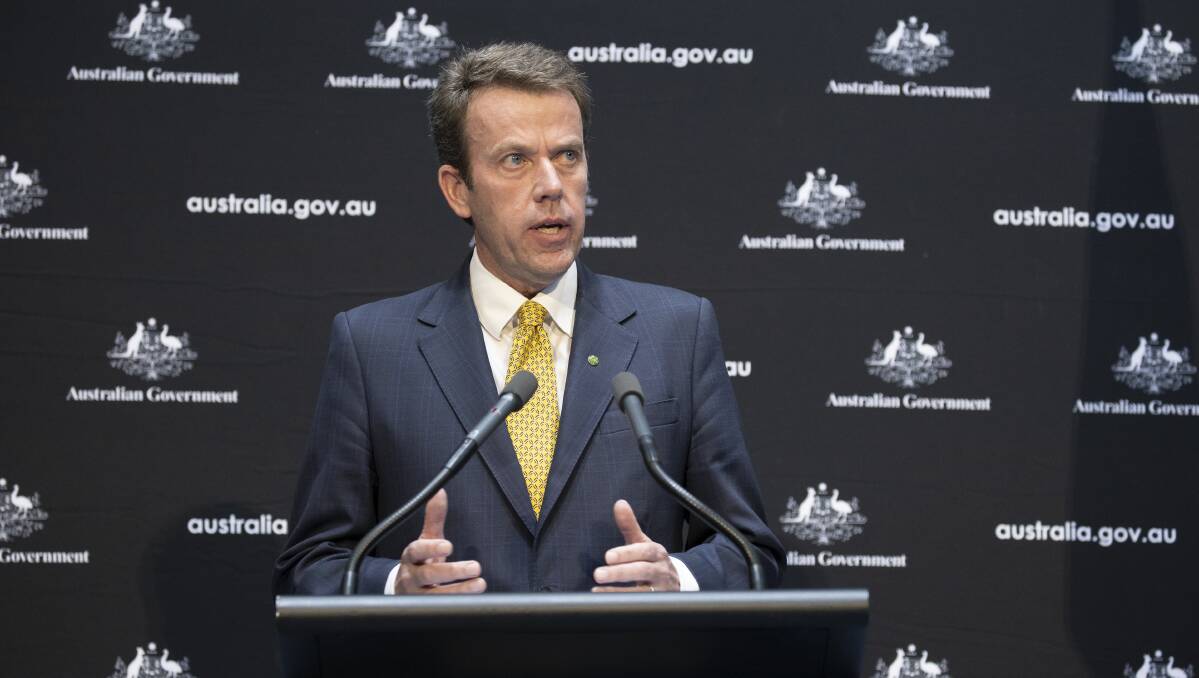 Education Minister Dan Tehan played 'bad cop' on Victorian Premier Dan Andrews for his alleged failure of leadership in not acceding to the federal government's desire for a quicker re-opening of government schools. Picture: Sitthixay Ditthavong