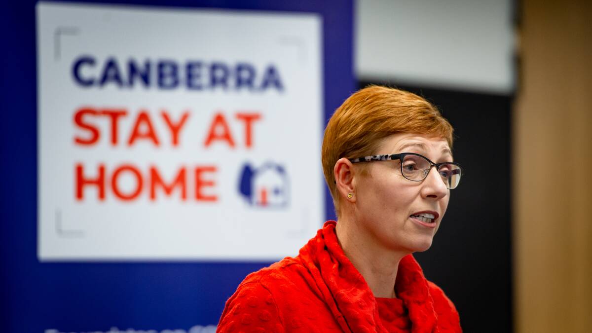 ACT health minister Rachel Stephen-Smith says authorities are awaiting the next announcement from Victoria. Picture: Elesa Kurtz 