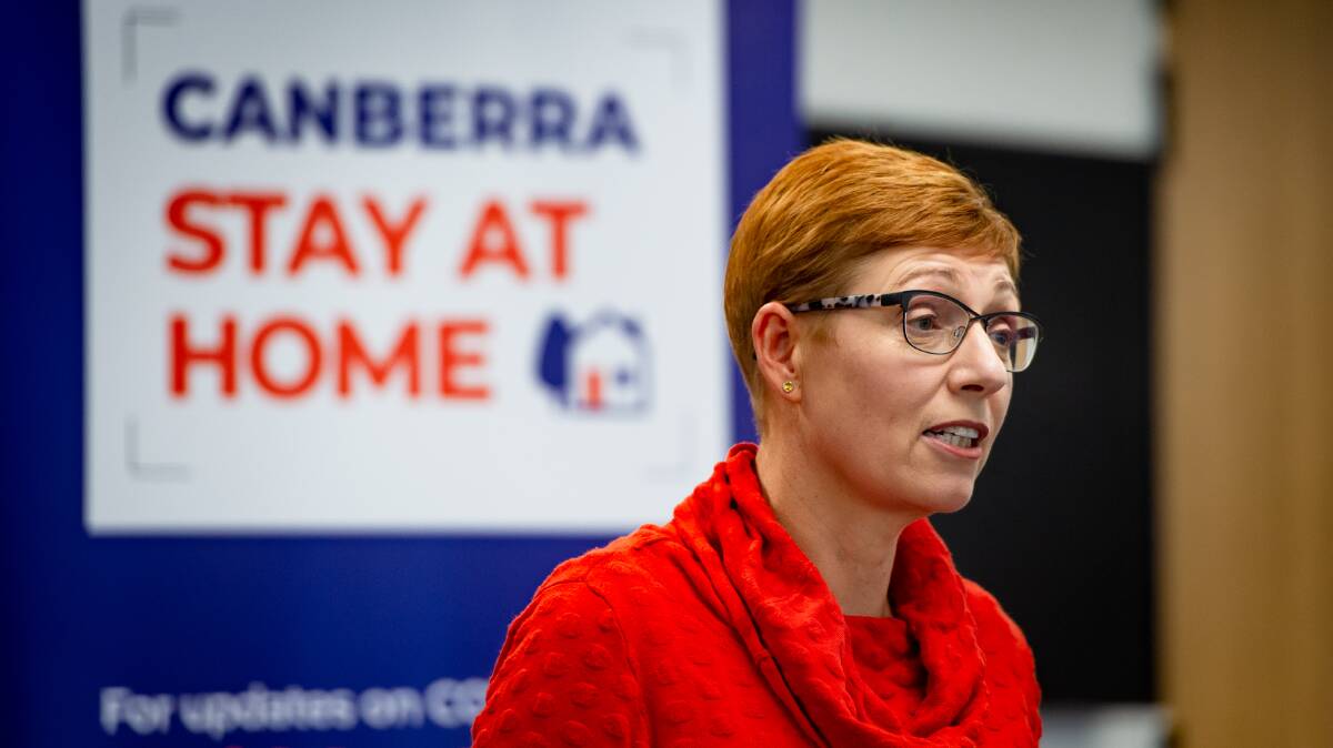 ACT Health Minister Rachel Stephen-Smith will retain increased power following the extension of the ACT Public Health Emergency. Picture: Elesa Kurtz 