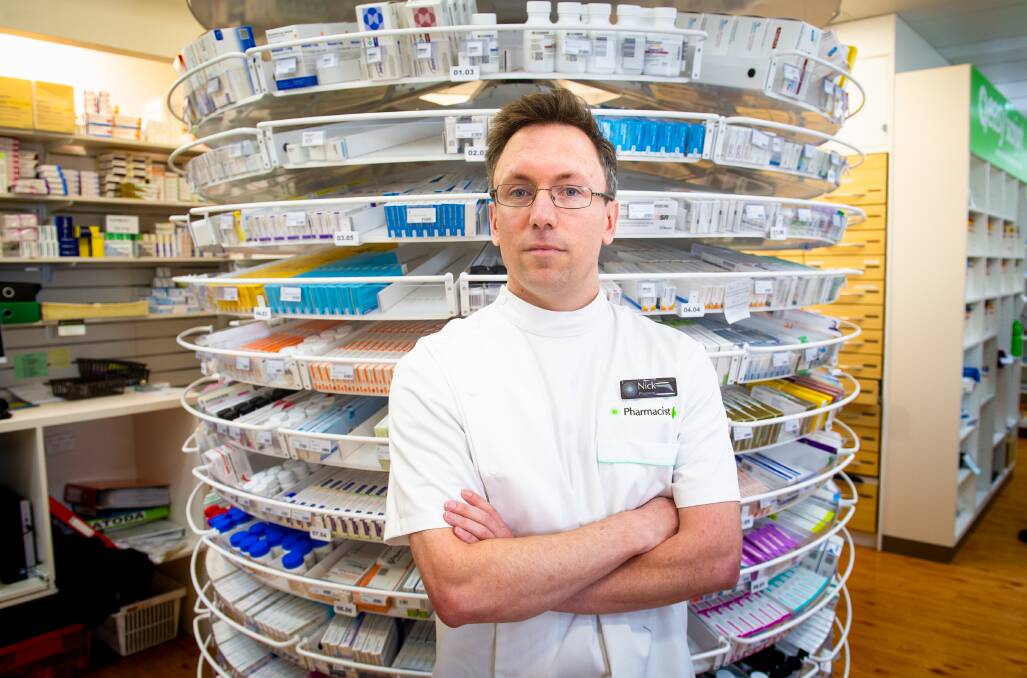 Erindale Pharmacy pharmacist Nick Trevethan. Picture: Elesa Kurtz
