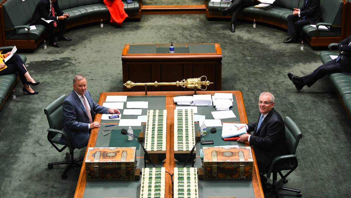 Labor, under leader Anthony Albanese, left, will be quick to pounce on any policy back-peddling from Australian Prime Minister Scott Morrison ahead of the next election.