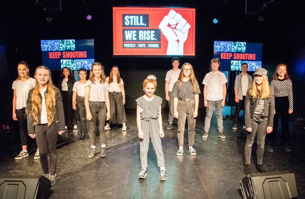 The Australian Voice Collective performing their theatrical show Still, We Rise. 