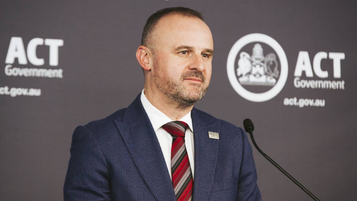 Chief Minister Andrew Barr. Picture: Jamila Toderas