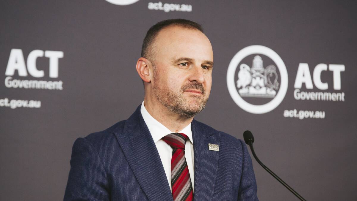 Chief Minister Andrew Barr. Picture: Jamila Toderas 