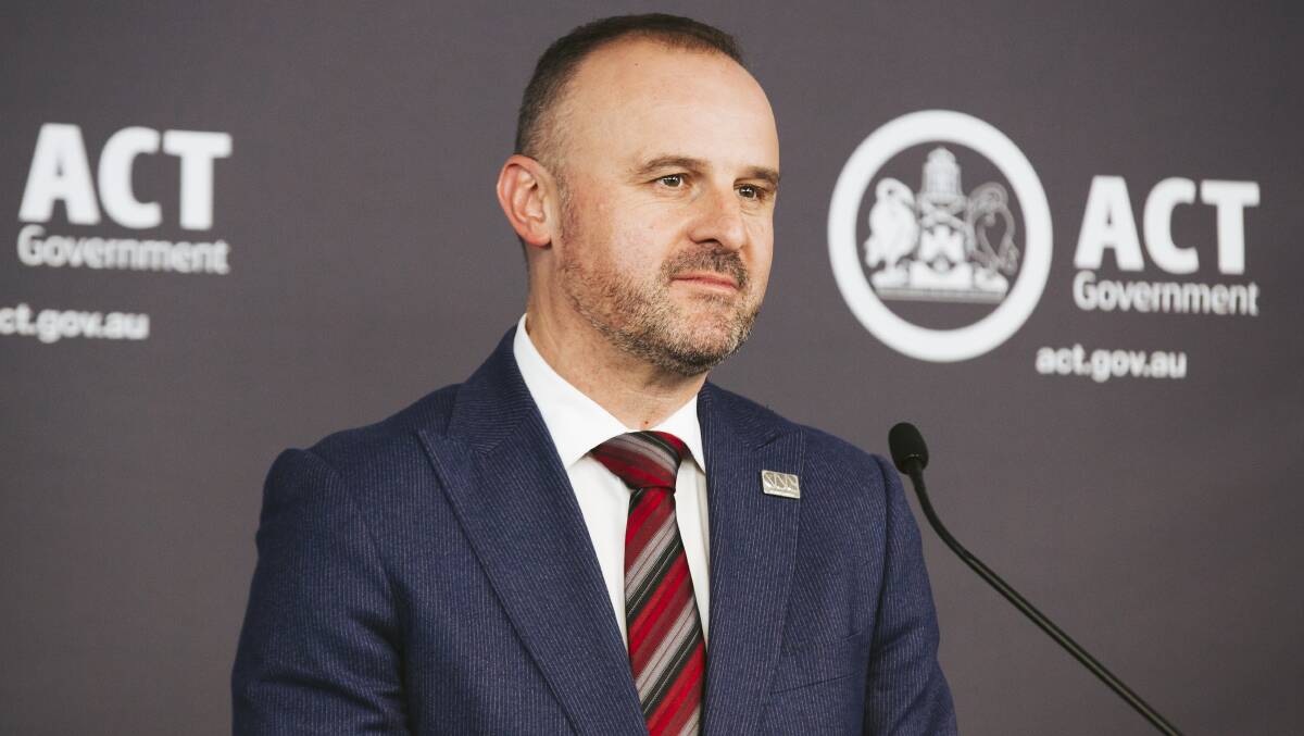 ACT Chief Minister Andrew Barr. Picture: Jamila Toderas