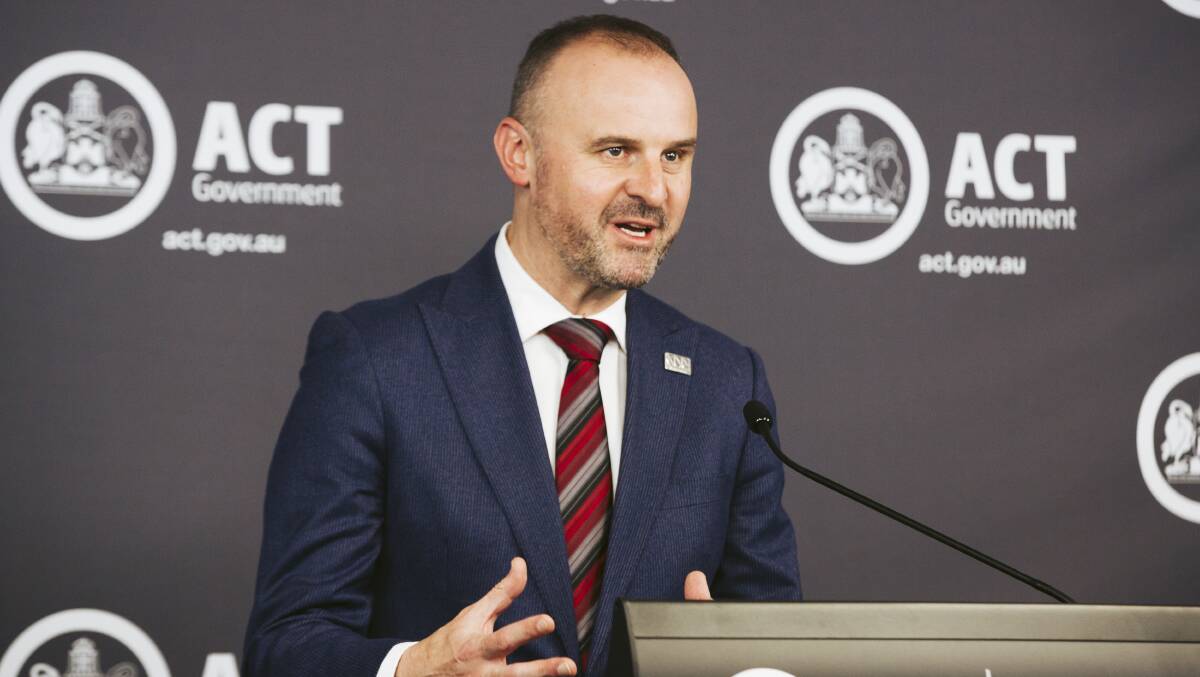 Chief Minister Andrew Barr. Picture: Jamila Toderas