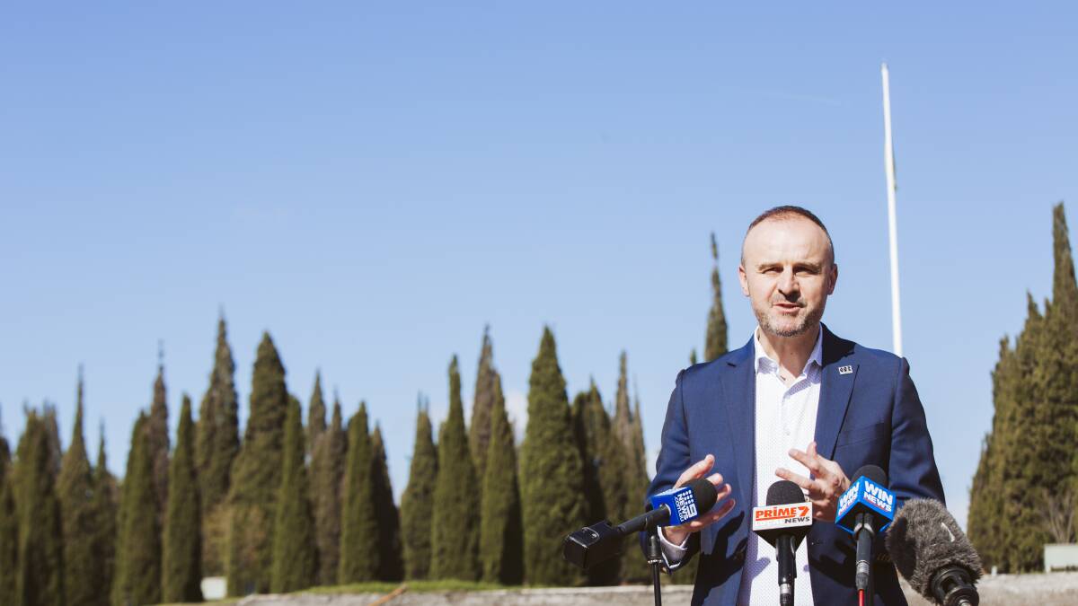 Chief Minister Andrew Barr has warned petrol stations in Canberra to lower fuel to $1 a litre. Picture: Jamila Toderas