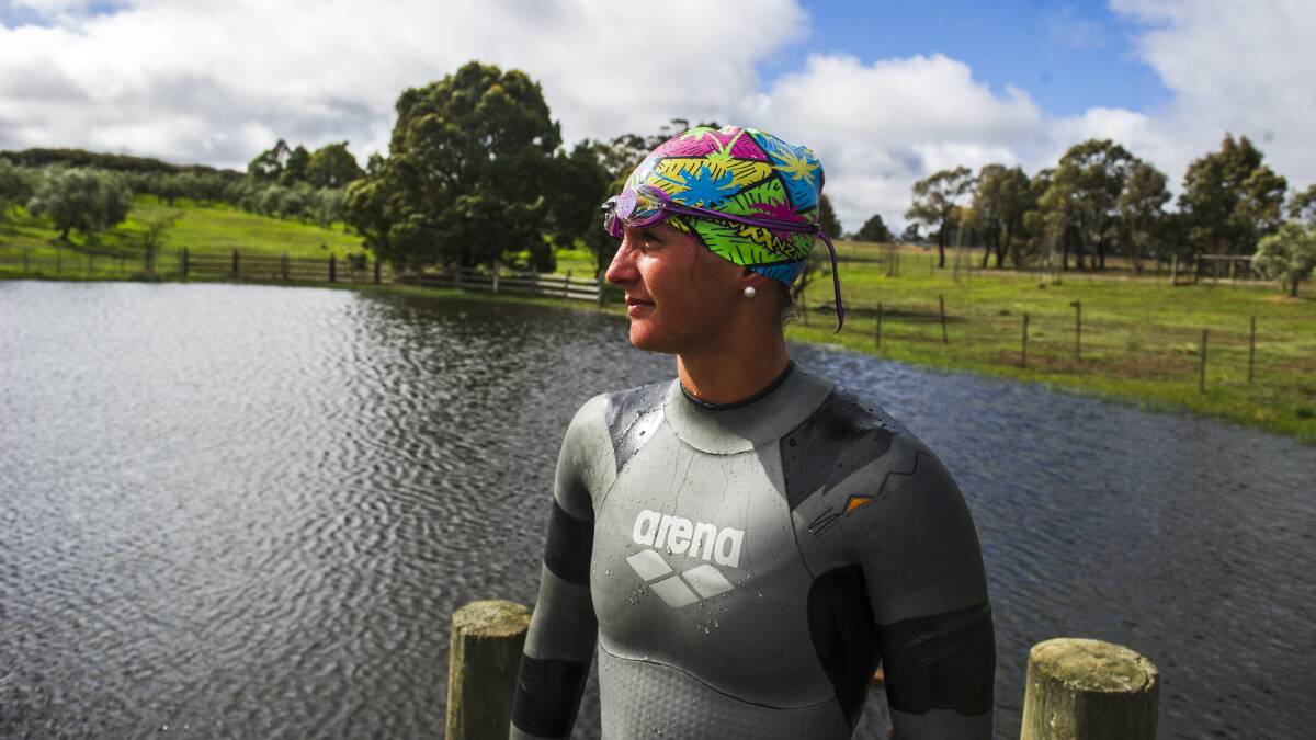 Slater is hoping to make her mark on the traditional road triathlon. Picture: Dion Georgopoulos