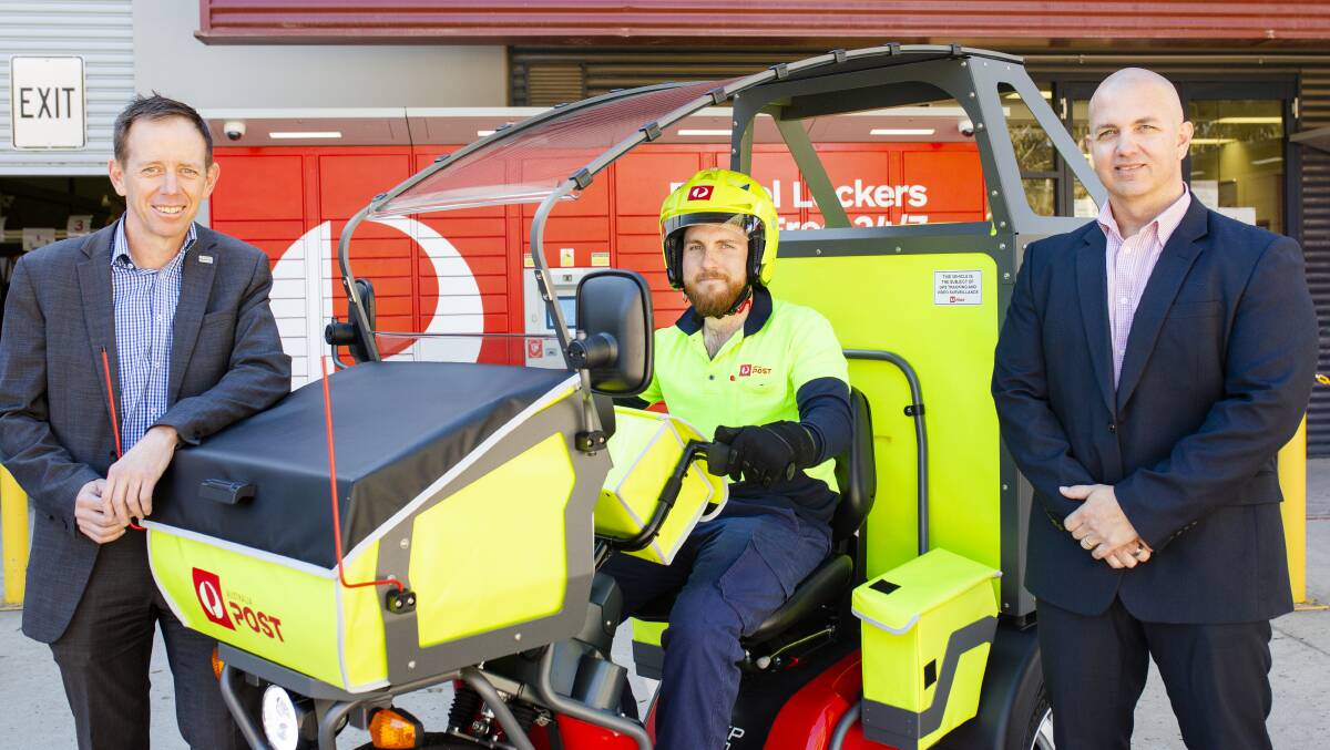 Australia Post are introducing electric delivery vehicles within Canberra. Picture: Jamila Toderas
