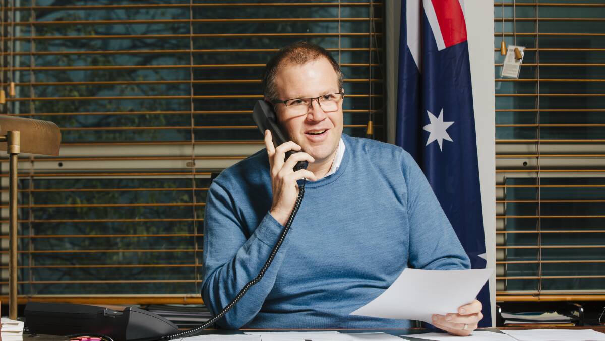 The assistant minister taking the reins of the Australian Public Service, Ben Morton. Picture: Jamila Toderas