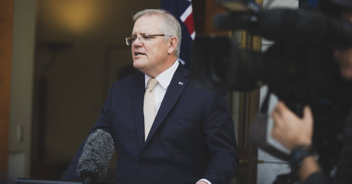 Prime Minister Scott Morrison says speculation about JobKeeper is premature. Picture: Dion Georgopoulos