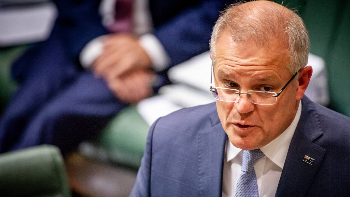 Prime Minister Scott Morrison at Parliament House during a sitting in May. Picture: Elesa Kurtz