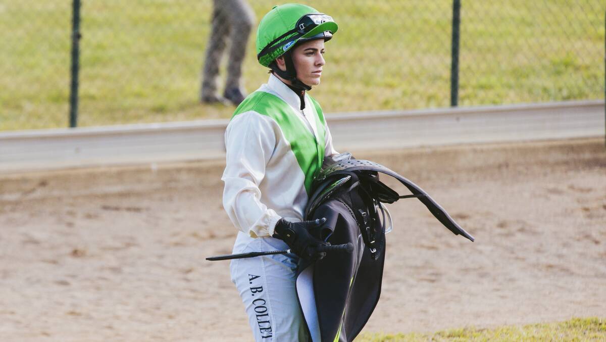 Jockey Alysha Collett had her first race in Australia in more than two years. Picture: Jamila Toderas
