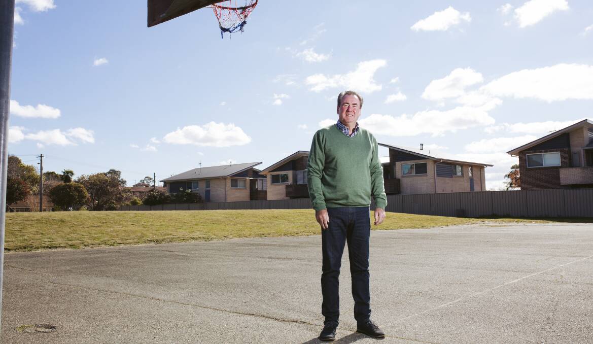 Respite Care for QBN chair Paul Walshe at the potential home of the facility in Queanbeyan. Picture: Jamila Toderas