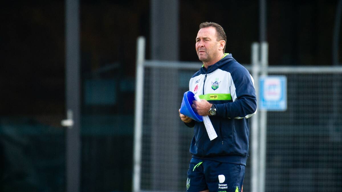 Raiders coach Ricky Stuart labelled the attacks on Anthony Seibold as disgusting. Picture: Elesa Kurtz
