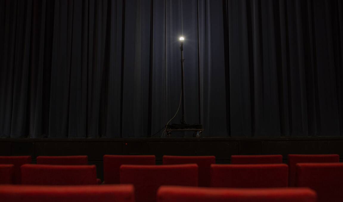 A ghost light is placed on the stage at Canberra Theatre in May, when coronavirus restrictions kept people from the theatre; audiences are growing increasingly comfortable with going out. Picture: Jamila Toderas