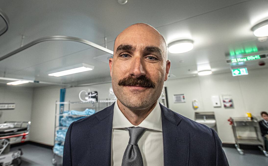 Canberra Health Services deputy chief executive Dave Peffer with his mo'. Picture: Karleen Minney