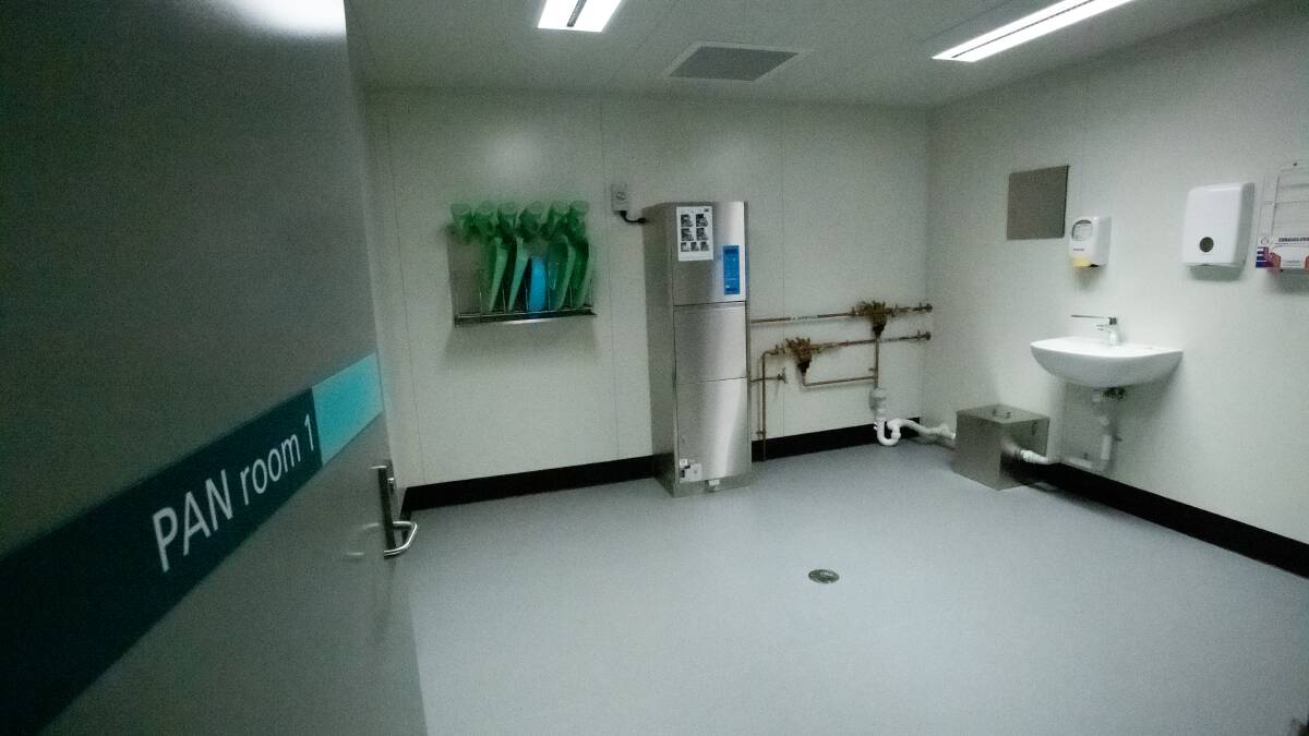 Inside the completed temporary COVID-19 Emergency Department at Garran Oval. Picture: Karleen Minney