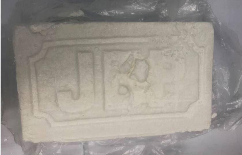 The 1kg brick of cocaine seized at a Dunlop house. Picture: ACT Policing