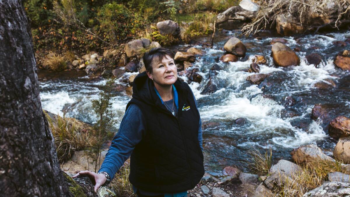 Wee Jasper Reserves manager Michelle Waters on the Micalong Creek Walk. Picture: Jamila Toderas