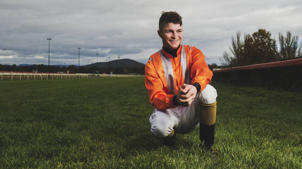 Jockey Patrick Scorse is enjoying his return to racing. Picture: Dion Georgopoulos