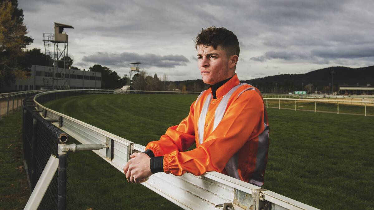 Jockey Patrick Scorse returned to Thoroughbred Park for the first time since December on Friday. Picture: Dion Georgopoulos