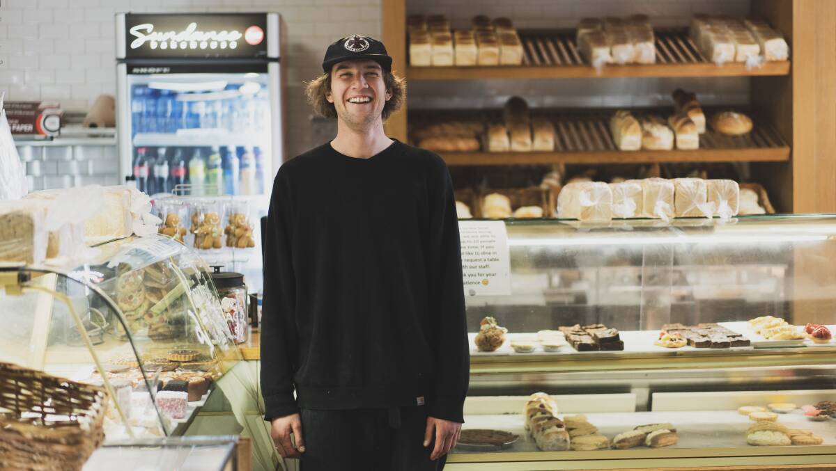 Austin Hoyle, a barista at Sundance Bakehouse in Jindabyne. Picture: Dion Georgopoulos