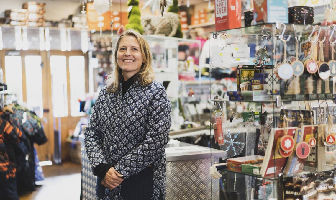 The owner of Monchichi in Jindabyne, Jodi Pedersen. Picture: Dion Georgopoulos
