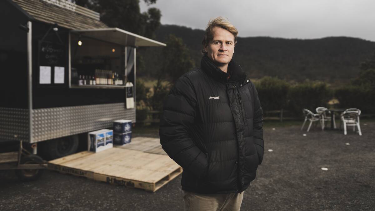 Tom Evans from Wildbrumby Distillery near Thredbo. Picture: Dion Georgopoulos