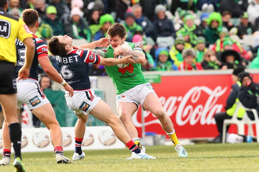 The Raiders know exactly what John Bateman's going to bring. Picture: NRL Imagery