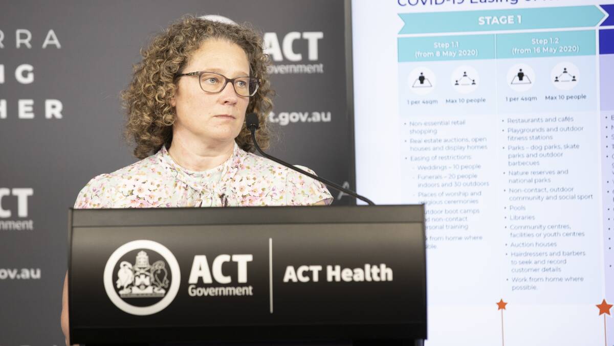 ACT Chief Health Officer Dr Kerryn Coleman. Picture: Sitthixay Ditthavong 