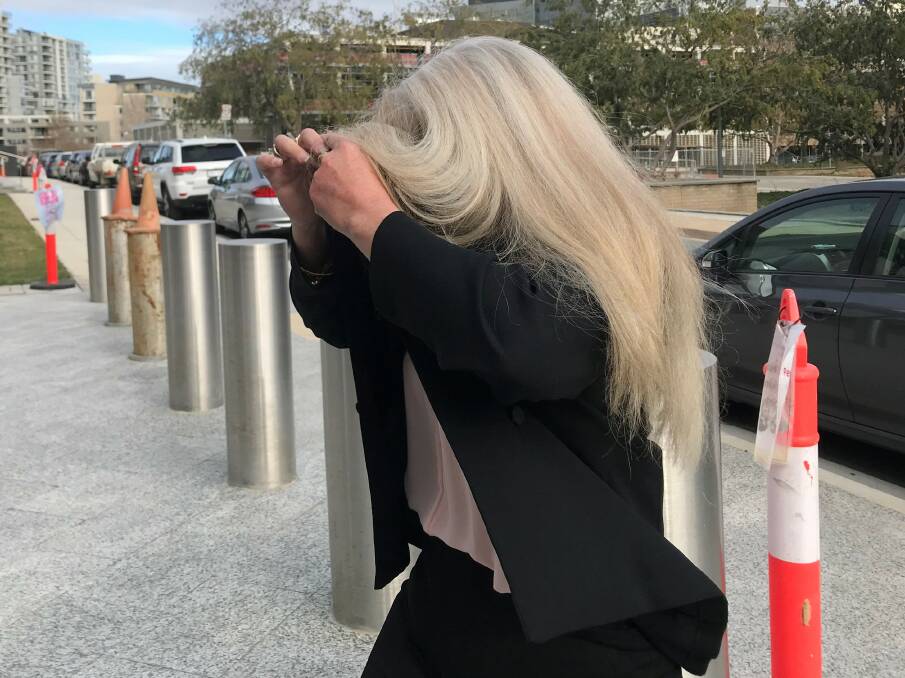 Sharon Ann Stott arrives at the ACT Supreme Court during her trial. Picture: Cassandra Morgan
