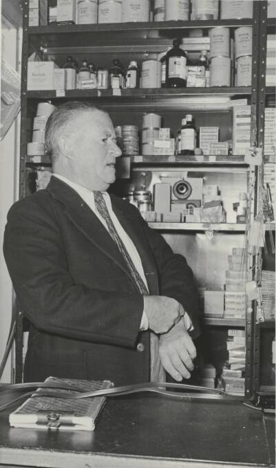 Les Dwyer in his photographic shop. Picture: Supplied