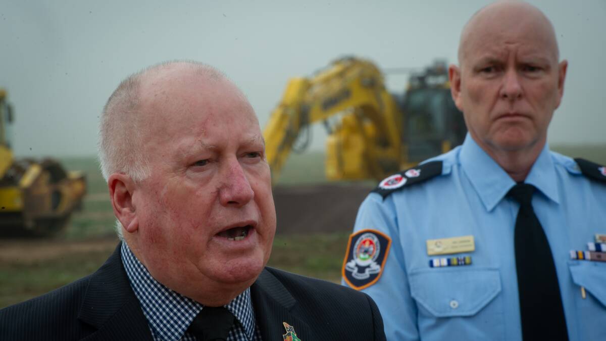 Emergency Services Minister Mick Gentleman and ACT Emergency Services Agency Deputy Commissioner Ray Johnson. Picture: Karleen Minney 