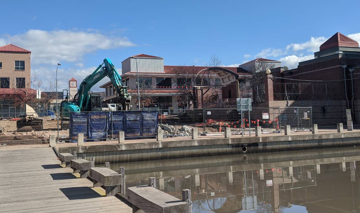 Demolition has started by the lake. Picture: Megan Doherty