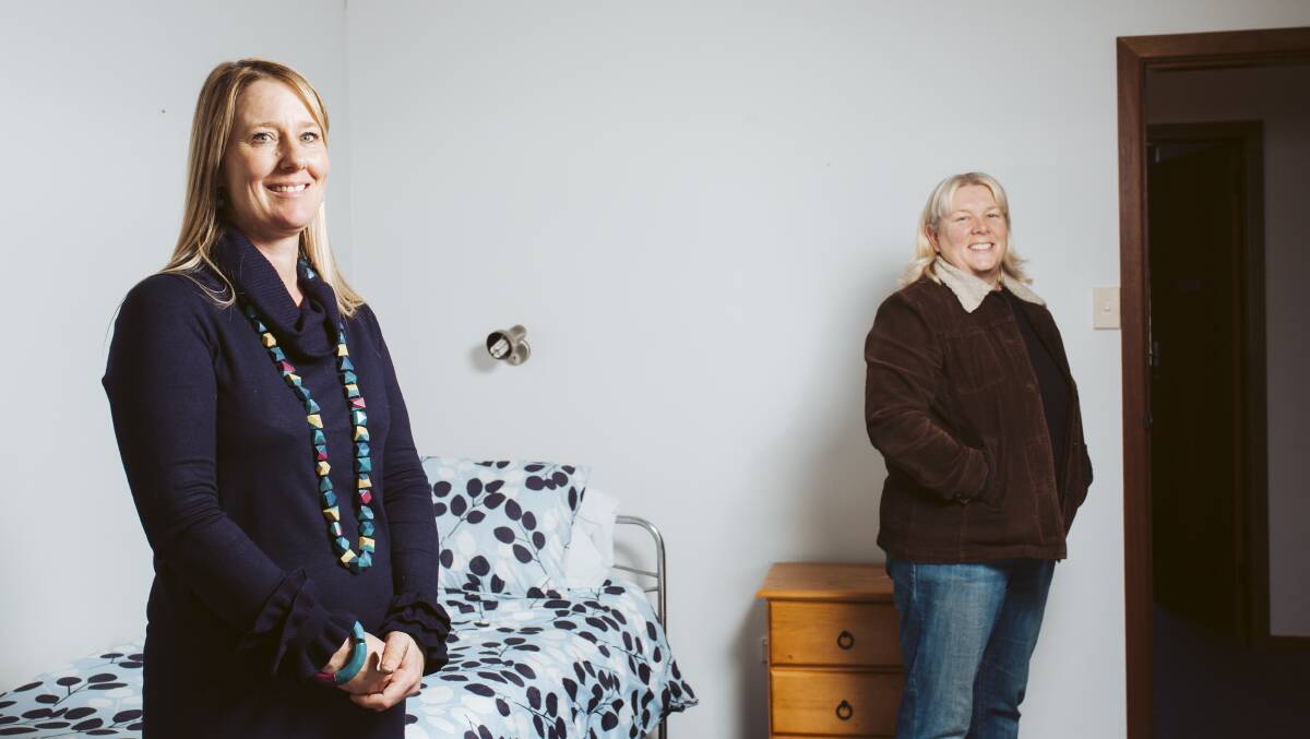 MacKillop House, a former convent, is being transformed into accommodation for homeless women. Lisa Higginson, deputy chief executive CatholicCare, and Anne Kirwan, chief executive CatholicCare. Picture: Jamila Toderas 