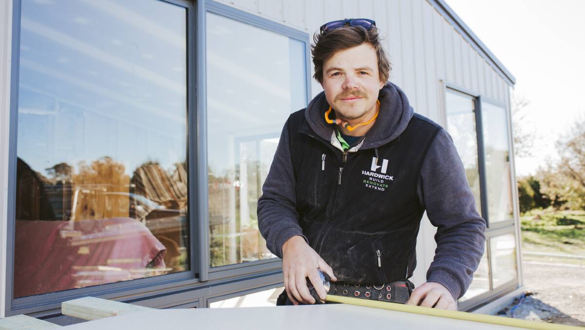 Carpenter with Hardwick Projects, James Brewer. Picture: Jamila Toderas