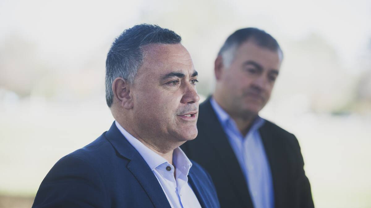 Acting NSW Premier John Barilaro said the ACT's border checkpoint system was operating well but said a permit system may be required if the outbreak worsened. Picture: Dion Georgopoulos