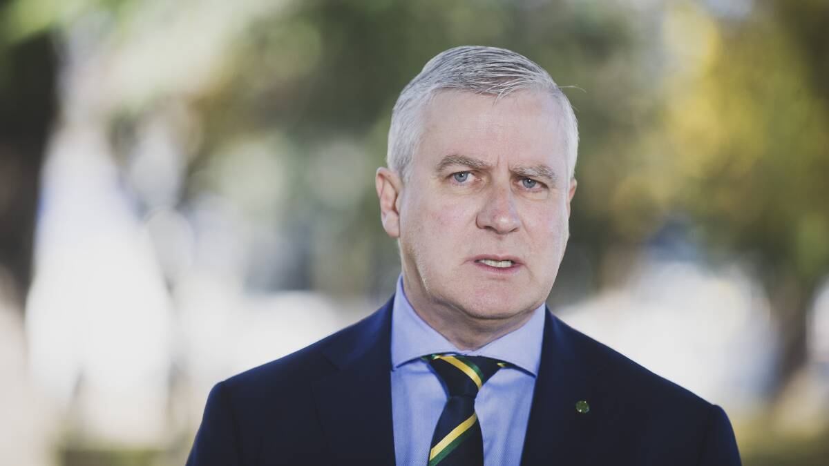 Deputy Prime Minister Michael McCormack says young Australians should go fruit-picking for the social media opportunities. Picture: Dion Georgopoulos